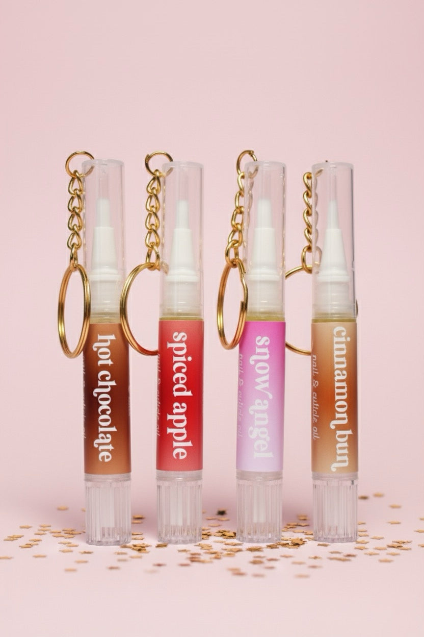 CHRISTMAS COLLECTION - CUTICLE OIL PENS & KEYRINGS